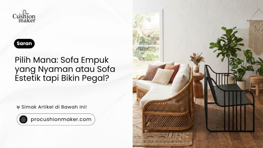 Pilih mana: sofa empuk yang nyaman atau sofa estetik tapi bikin pegal oleh Pro Cushion Maker