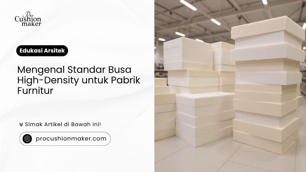 Mengenal standar busa high-density untuk pabrik furnitur oleh Pro Cushion Maker.
